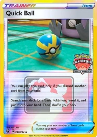Quick Ball (237/264) (Promoción del Campeonato de América del Norte) [Sword &amp; Shield: Fusion Strike] 