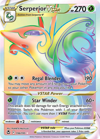 Serperior VSTAR (196/195) [Espada y escudo: Tempestad de plata] 