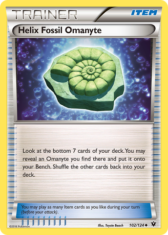 Helix Fossil Omanyte (102/124) [XY: Destinos en colisión] 