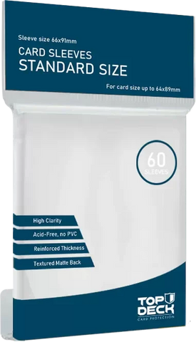 60 Protectores Standard 66x91mm Blancos