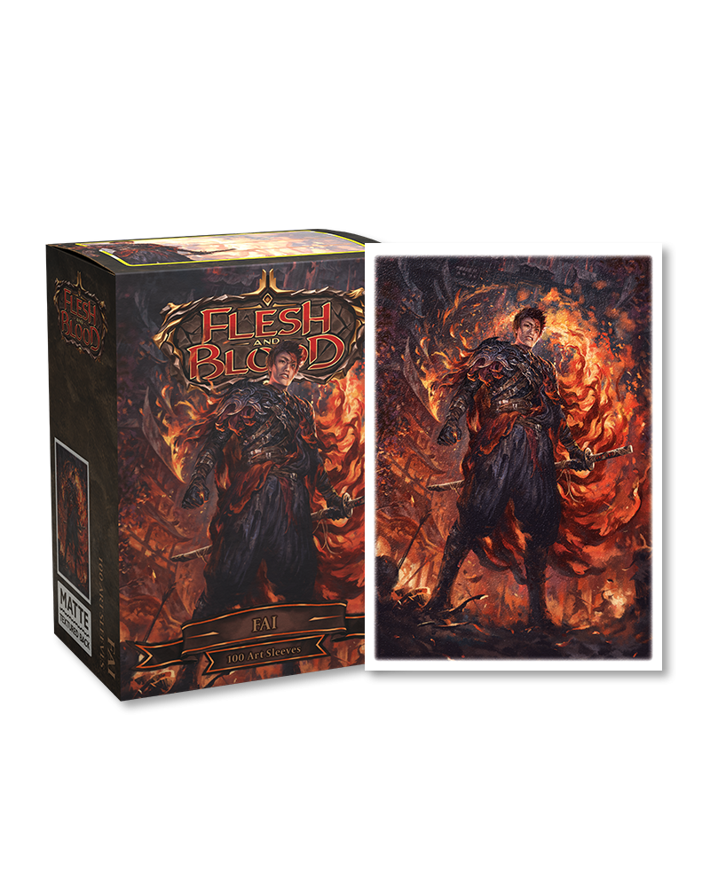 Dragon Shield Sleeves -  Matte 'Flesh & Blood Fai' Art (100 protectores)