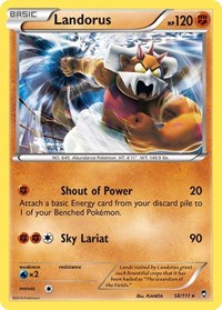 Landorus (58/111) (Exclusivo de la cubierta temática) [XY: Puños furiosos] 