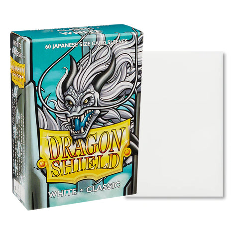 Dragon Shield Sleeves - JAPANESE SIZE - Classic White (60 protectores)