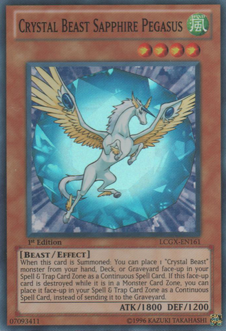 Bestia de Cristal Zafiro Pegaso [LCGX-EN161] Súper Raro 