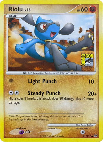 Riolu (91/127) (SDCC 2009) [Platino: Conjunto básico] 