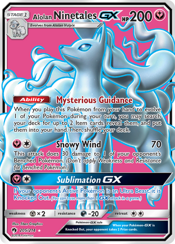 Alolan Ninetales GX (205/214) [Sol y Luna: Trueno perdido] 