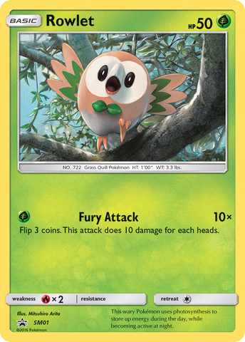 Rowlet (SM01) [Sol y Luna: Promociones de Estrella Negra] 