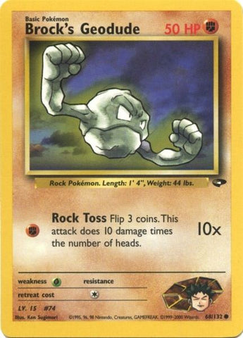 Geodude de Brock (68/132) [Gym Challenge Unlimited] 