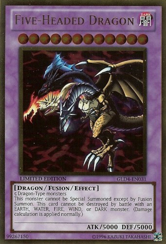 Dragón de Cinco Cabezas [GLD4-EN031] Oro Raro 
