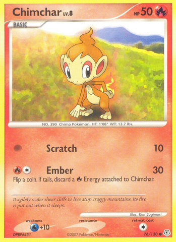 Chimchar (76/130) [Diamante y perla: conjunto básico] 