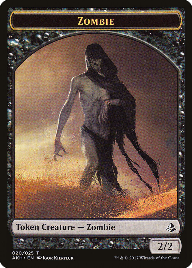 Emblema de Gideon of the Trials // Ficha zombi de doble cara [Fichas Amonkhet] 