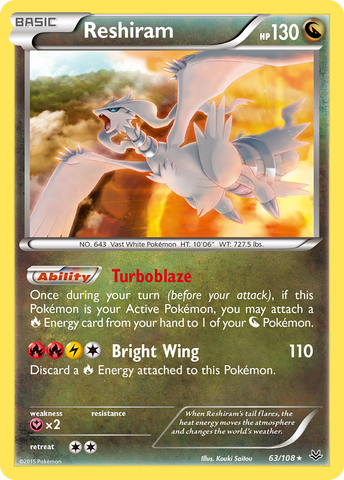 Reshiram (63/108) [XY: Cielos rugientes] 