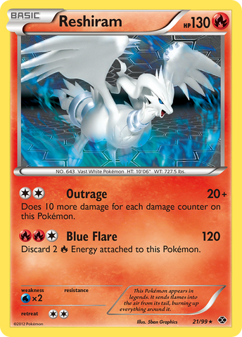 Reshiram (21/99) [Blanco y negro: Próximos destinos] 