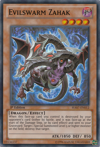 Evilswarm Zahak [HA07-EN012] Súper Raro 