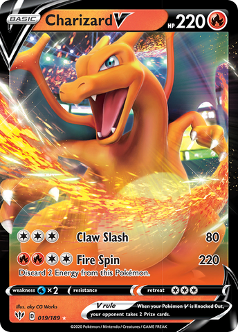 Charizard V (019/189) [Espada y escudo: Oscuridad en llamas] 