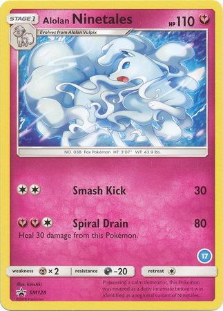 Alolan Ninetales (SM128) (Exclusivo de cubierta n.° 17) [Sol y Luna: Kit de entrenador - Alolan Ninetales] 