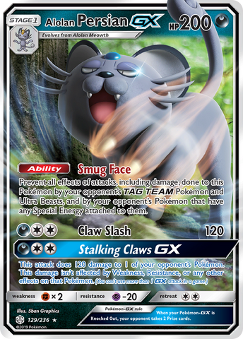 Alolan Persian GX (129/236) [Sol y Luna: Eclipse cósmico] 
