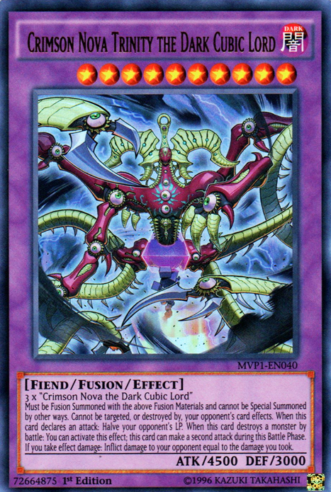 Crimson Nova Trinity, el Señor Cúbico Oscuro [MVP1-EN040] Ultra Raro 