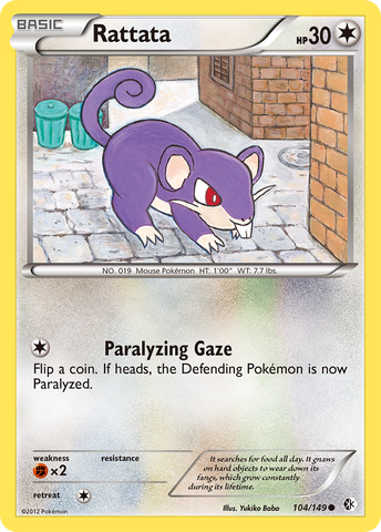 Rattata (104/149) [Blanco y negro: límites cruzados] 