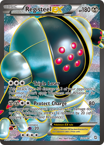 Registeel EX (122/124) [Blanco y negro: Dragones exaltados] 