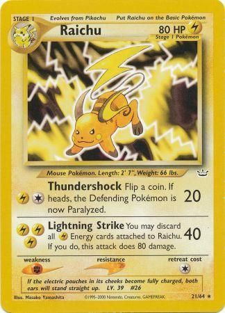 Raichu (21/64) [Neo Revelación ilimitada] 