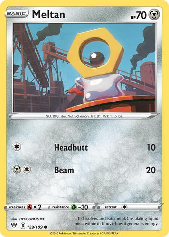 Meltan (129/189) [Espada y escudo: Oscuridad en llamas] 