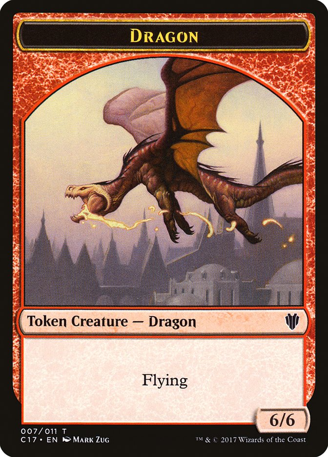 Dragón Gato // Dragón (007) Ficha de doble cara [Fichas Commander 2017] 