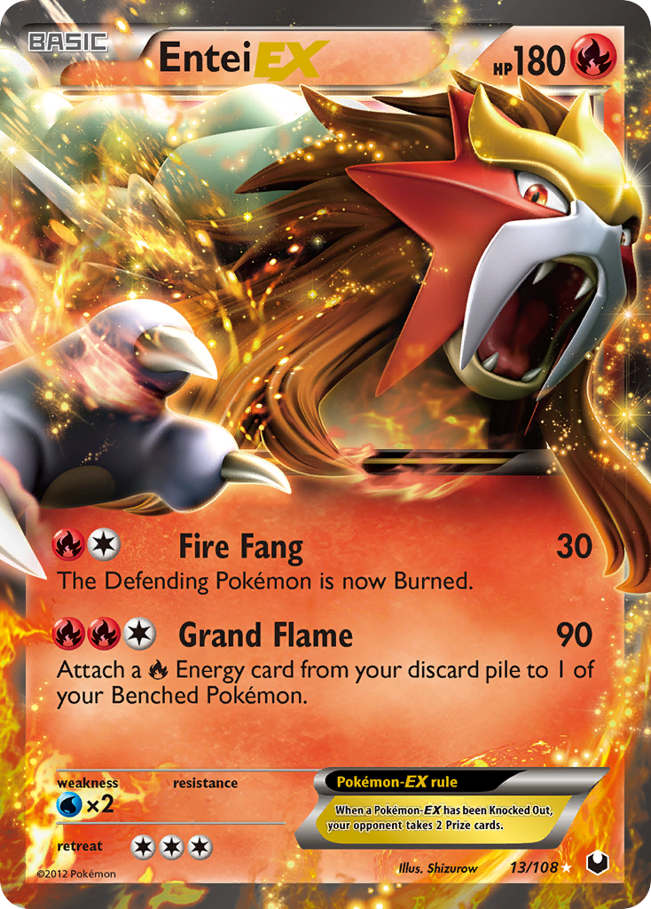 Entei EX (13/108) [Blanco y negro: Exploradores oscuros] 