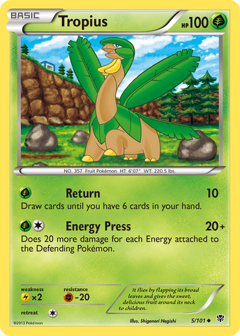 Tropius (5/101) [Blanco y negro: Explosión de plasma] 