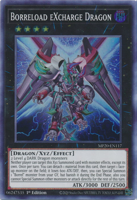 Dragón Borreload eXcharge [MP20-EN117] Súper Raro 