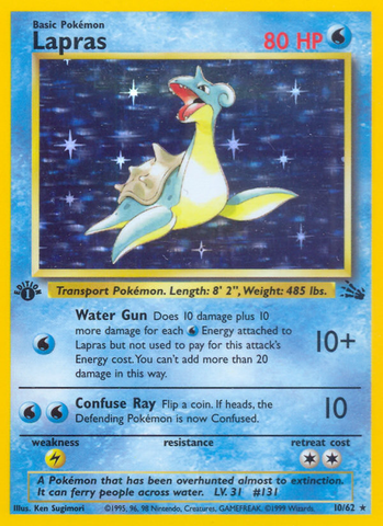 Lapras (10/62) [Fósil 1.ª edición] 