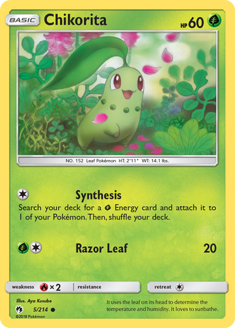 Chikorita (5/214) [Sol y Luna: Trueno perdido] 