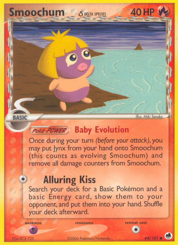 Smoochum (64/101) (Especie Delta) [EX: Dragon Frontiers] 