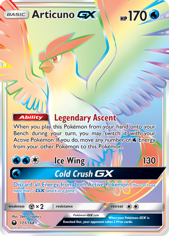 Articuno GX (171/168) [Sol y Luna: Tormenta Celestial] 