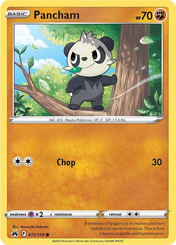 Pancham (072/159) [Espada y escudo: Crown Zenith] 
