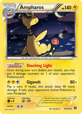 Ampharos (40/114) (Exclusivo de la cubierta temática) [XY: Steam Siege] 