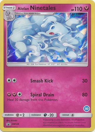 Alolan Ninetales (SM128) (Exclusivo de cubierta n.° 30) [Sol y Luna: Kit de entrenador - Alolan Ninetales] 