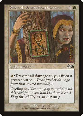 Runa de Protección: Verde [Saga de Urza] 