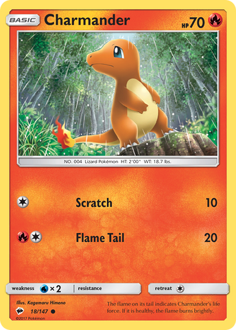 Charmander (18/147) [Sol y Luna: Sombras ardientes] 