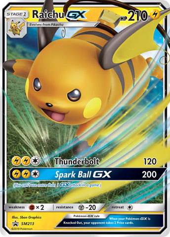 Raichu GX (SM213) [Sol y Luna: Promociones de Black Star] 