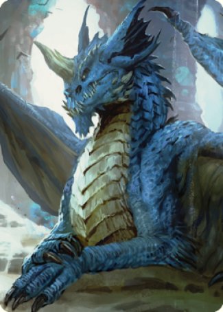 Tarjeta artística del joven dragón azul [Commander Legends: Battle for Baldur's Gate Art Series] 