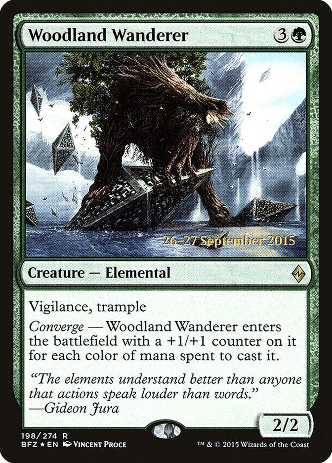 Woodland Wanderer [Promociones de presentación de Battle for Zendikar] 
