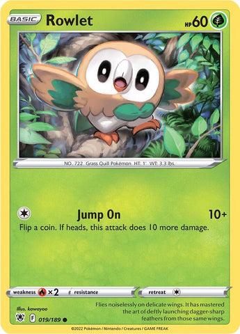 Rowlet (019/189) [Espada y escudo: Resplandor astral] 