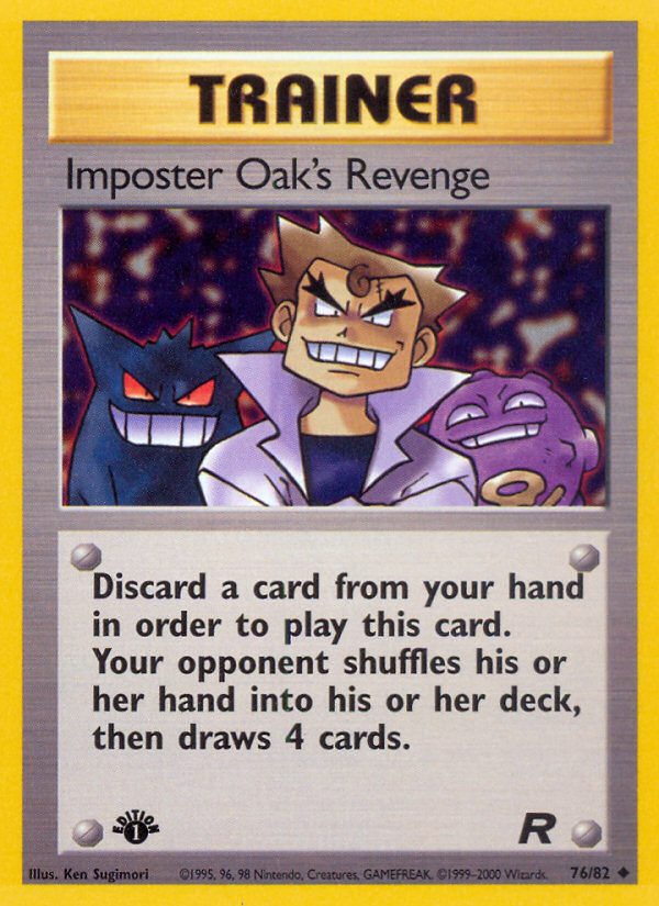 La venganza del impostor Oak (76/82) [Team Rocket 1.ª edición] 