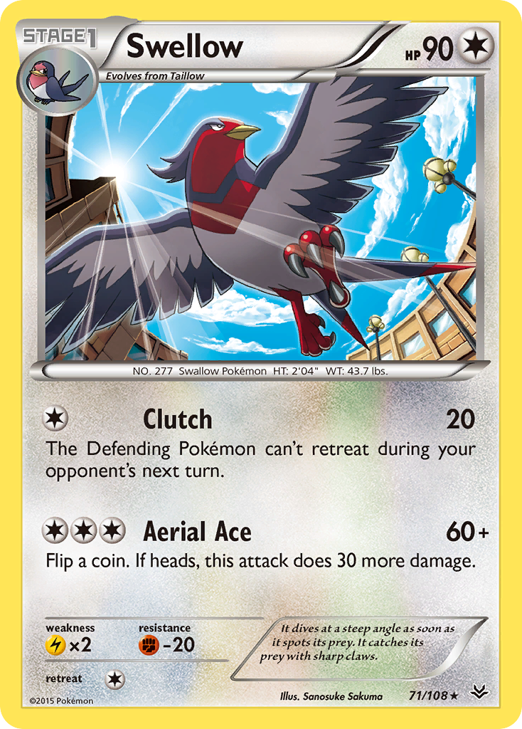 Swellow (71/108) [XY: Cielos rugientes] 