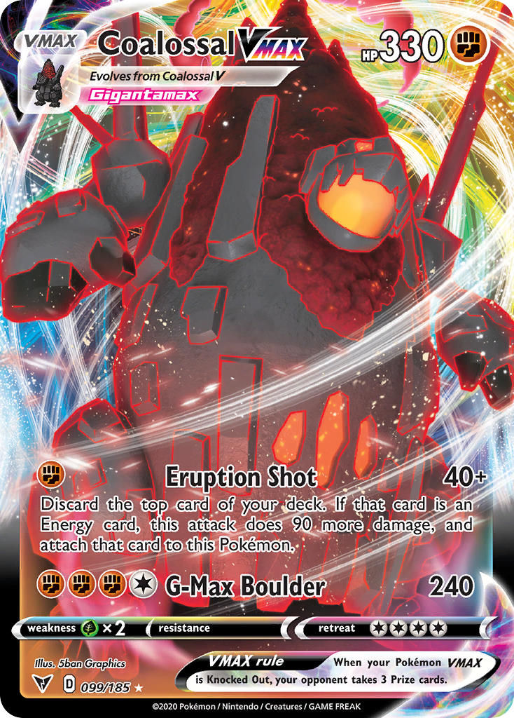 Coalossal VMAX (099/185) [Espada y escudo: voltaje vivo] 