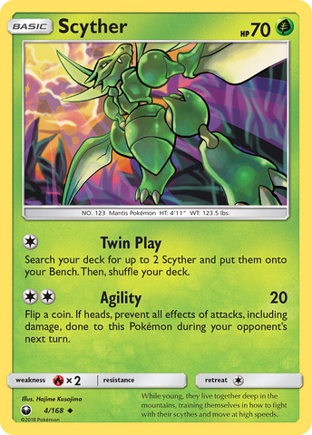Scyther (4/168) [Sol y Luna: Tormenta Celestial] 