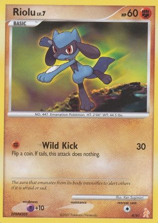 Riolu (6/61) [Diamante y Perla: Kit de entrenador - Lucario] 