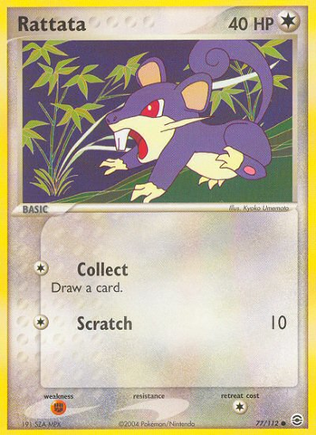 Rattata (77/112) [EX: Rojo fuego y verde hoja] 