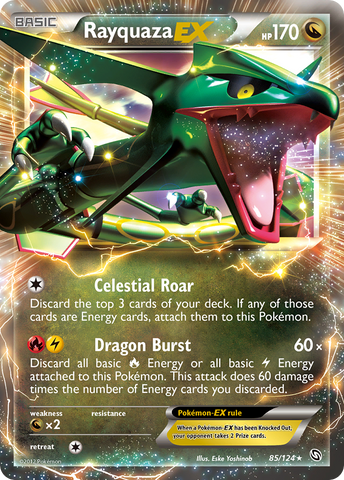 Rayquaza EX (85/124) [Blanco y negro: Dragones exaltados] 